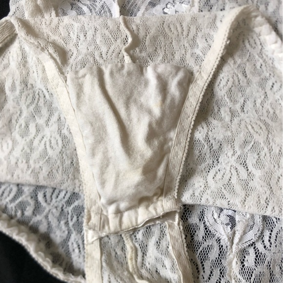 Vtg White Lace Bodysuit - Picture 3 of 8